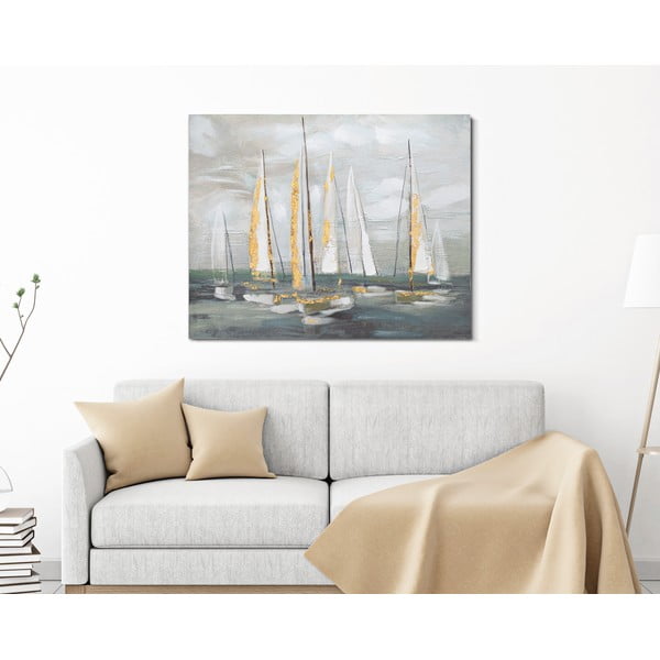 Obraz 100x80 cm Gold Boat - Mauro Ferretti-image-1
