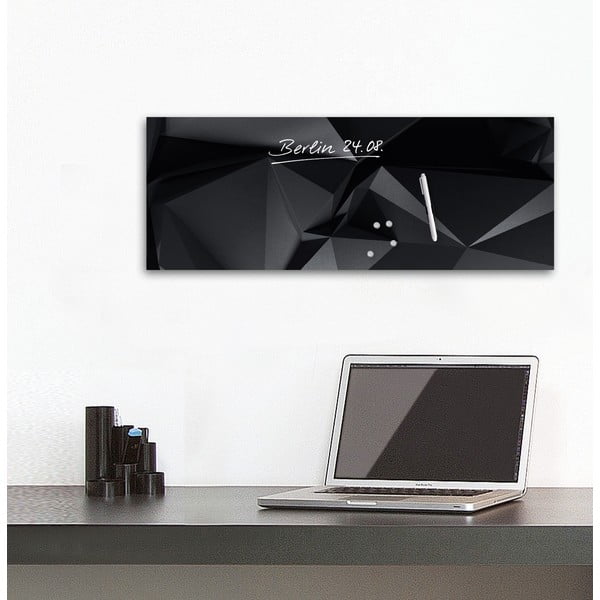 Magnetická tabule Eurographic Graphite Crystal, 30 x 80 cm