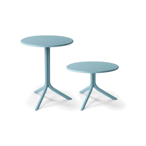 Světle modrý nastavitelný zahradní stolek Nardi Garden Step