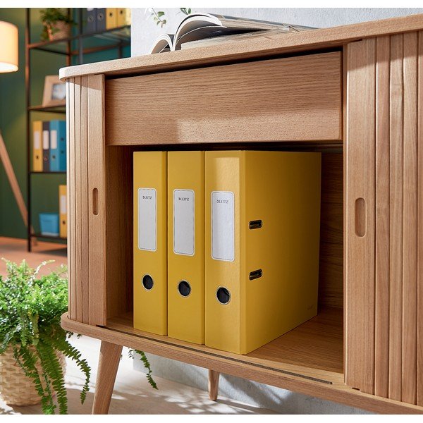 Žlutý pákový pořadač s hebkým povrchem Leitz Cosy, A4-image-3