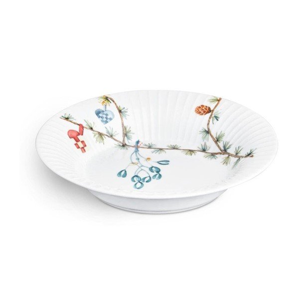 Bílý hluboký  porcelánový talíř s vánočním motivem ø 21 cm Hammershøi Christmas – Kähler Design