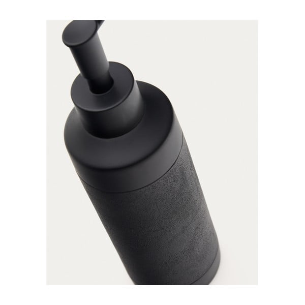 Černý dávkovač mýdla z polyresinu 420 ml Sisel – Kave Home-image-4