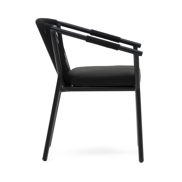 Černá kovová zahradní židle Xelida – Kave Home-image-2