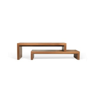 Hnědý dvojitý TV stolek TemaHome Cliff, 125 x 40 cm