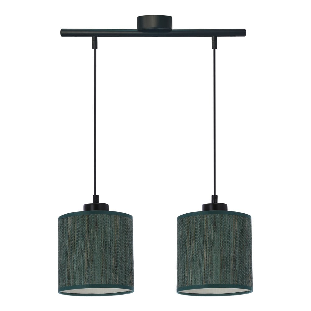 Tmavě zelené závěsné svítidlo s textilním stínidlem ø 15 cm Patti – Candellux Lighting
