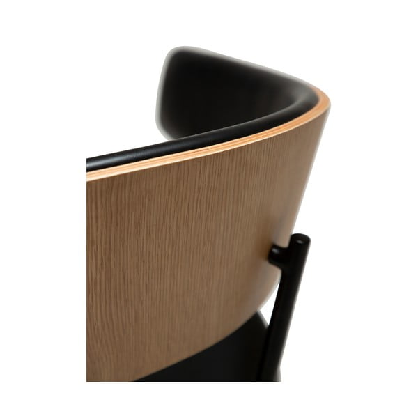 Černé/ve světle přírodní barvě jídelní křeslo s područkami Crib – DAN-FORM Denmark-image-1
