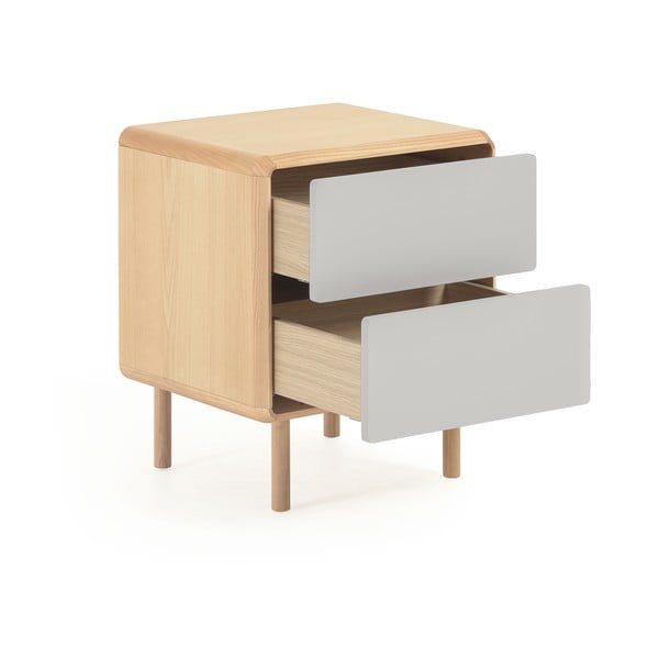 Šedý/v přírodní barvě noční stolek Anielle – Kave Home-image-3
