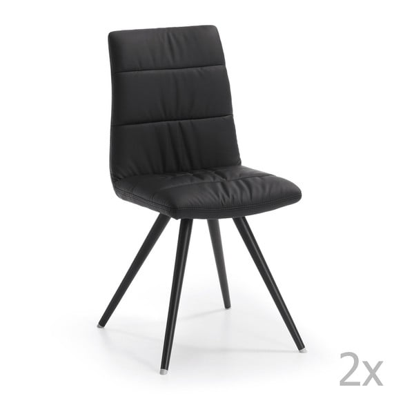 Sada 2 černých židlí La Forma Lark2