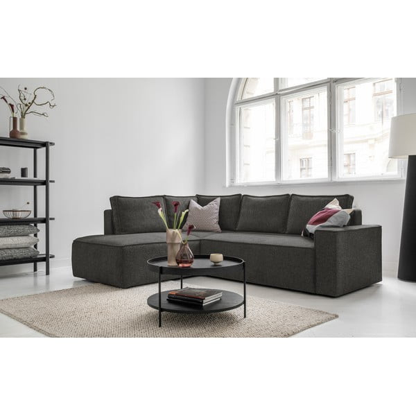 Antracitová rozkládací rohová pohovka (levý roh) Brave Dave – Miuform-image-4