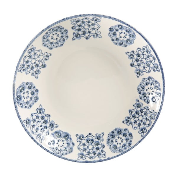 Modro-bílý kameninový polévkový talíř Côté Table Faro, ⌀ 24 cm