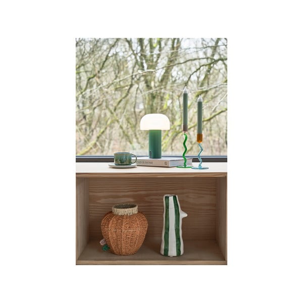 Bílá/zelená LED stolní lampa (výška 22,5 cm) Styles – Villa Collection-image-2