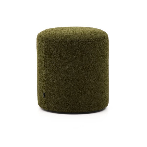 Zelený taburet z textilie bouclé Kaeli – Kave Home
