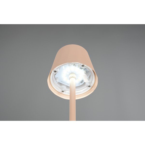 Krémová LED stolní lampa s kovovým stínidlem (výška 21 cm) Diaz – Reality-image-2