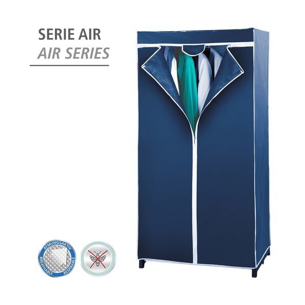 Modrá látková šatní skříň 75x150 cm Air - Wenko-image-3