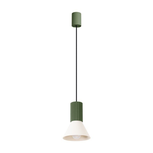 Zelené kovové závěsné svítidlo ø 14 cm Niru – Sollux