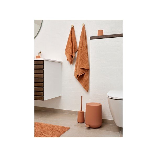 Oranžový nášlapný plastový odpadkový koš 3 l Nova One – Zone-image-4