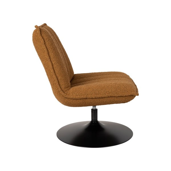 Okrově žluté křeslo z textilie bouclé Jax – White Label-image-3