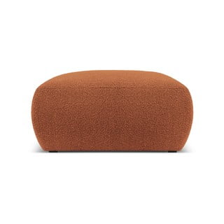 Hnědý taburet z textilie bouclé Molino – Micadoni Home