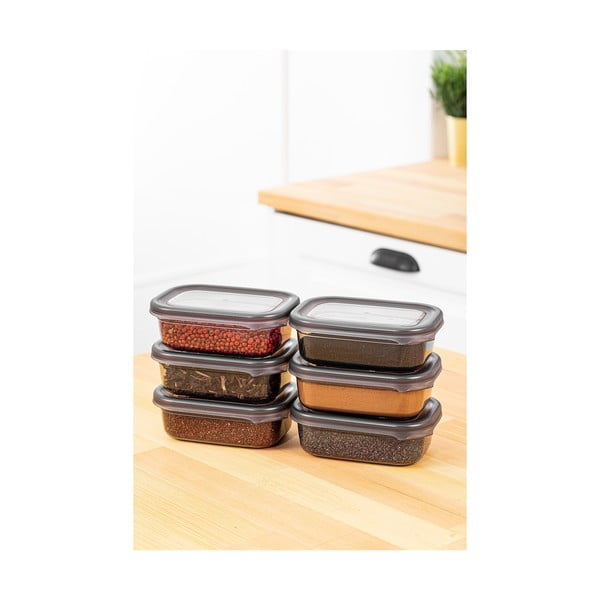 Plastové dózy v sadě 6 ks na potraviny Fresco – Hermia-image-2