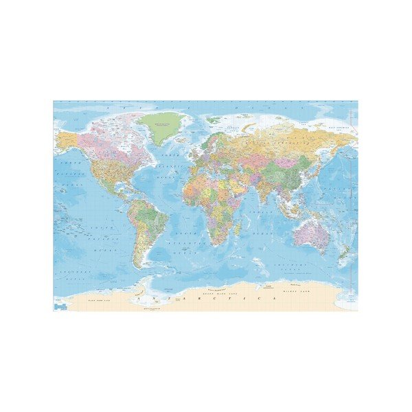 Velkoformátová tapeta Modrá mapa, 366 x 254 cm-image-1
