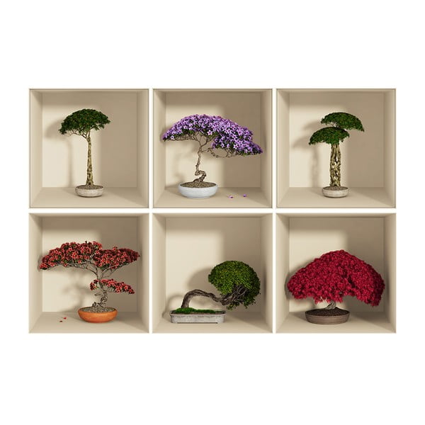 Sada 6 samolepek s 3D efektem Ambiance Home-image-2