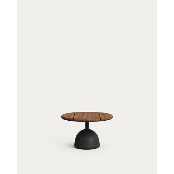 Kulatý zahradní konferenční stolek s deskou z akácie ø 55 cm Saura – Kave Home-image-2
