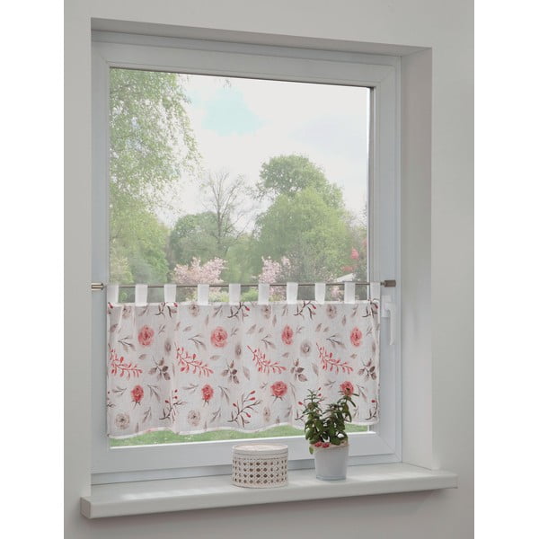 Bílo-růžová záclona 135x45 cm Rose – Sehlbach-image-1