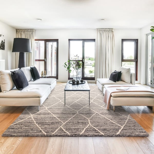 Šedý vlněný koberec 200x290 cm Noah – Asiatic Carpets-image-1