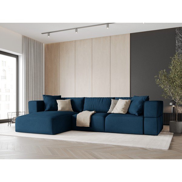 Modrá rohová pohovka, levý roh Esther – Milo Casa-image-1