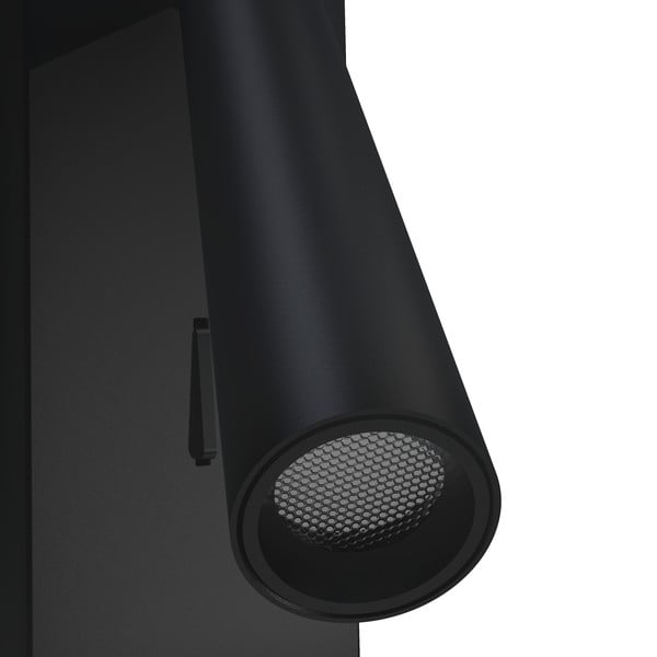 Černé nástěnné svítidlo SULION Clara, výška 16,5 cm-image-2