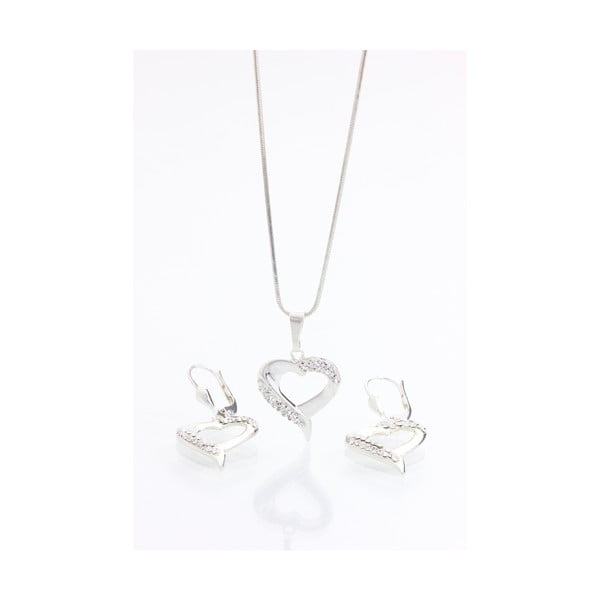 Set náhrdelníku a náušnic se Swarovski krystaly Yasmine Hearts