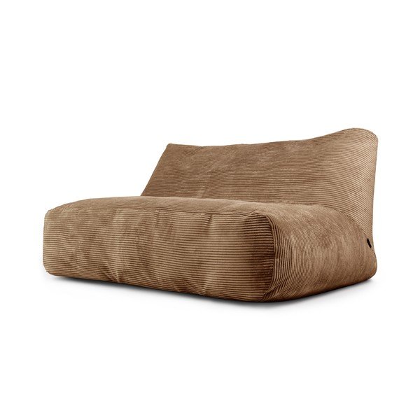 Hnědý manšestrový sedací vak Sofa Tube 160 – SLOWDOWN