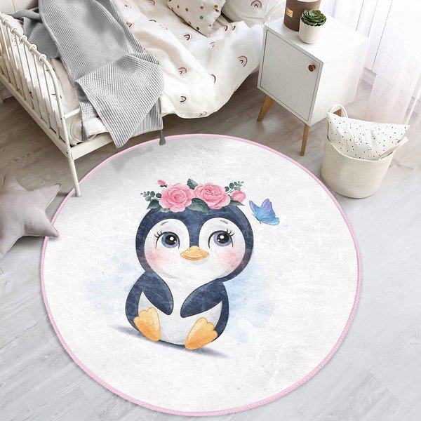 Bílý dětský koberec ø 100 cm Comfort – Mila Home-image-4