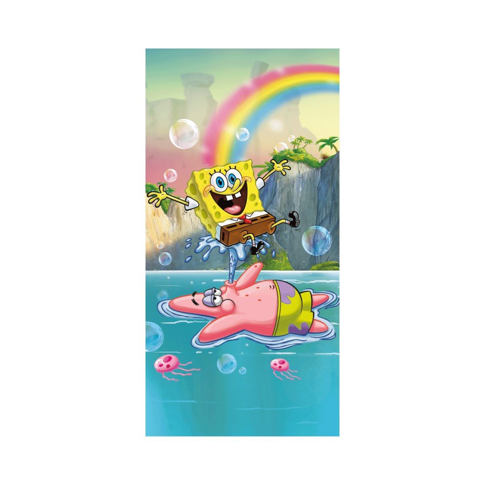 Bavlněná dětská osuška 70x140 cm Sponge Bob "Tropical Duo" – Jerry Fabrics