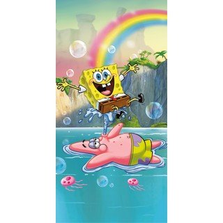 Jerry Fabrcs Strandtücher SpongeBob Schwammkopf Avengers Handtuch 70x140cm 2er Set Frottee 2 St
