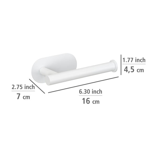 Bílý samodržící držák na toaletní papír z nerezové oceli Orea – Wenko-image-4