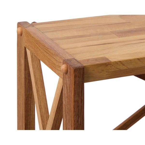 Regál z dubového dřeva v přírodní barvě 70x161 cm X-Shelf – Unique Furniture-image-4