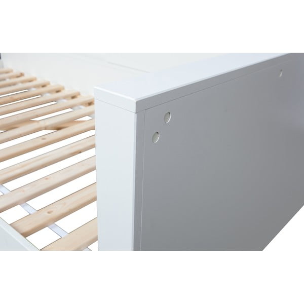 Bílá jednolůžková postel z borovicového dřeva WOOOD Connect, 90 x 200 cm-image-4