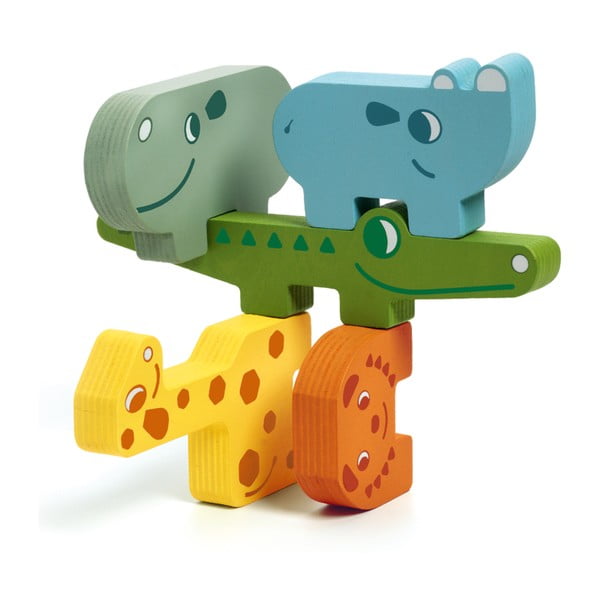 Dětské dřevěné puzzle ve tvaru zvířátek Djeco Puzzle