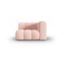 Růžový modul pohovky (pravý roh) Lupine – Micadoni Home
