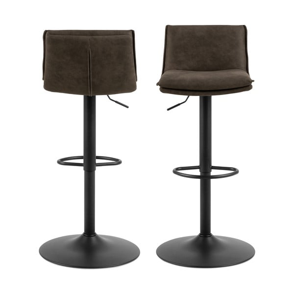 Tmavě hnědé barové židle v sadě 2 ks 107 cm Flynn – Actona-image-2