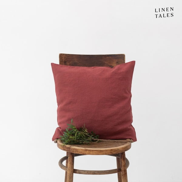 Lněný povlak na polštář 45x45 cm Marsala – Linen Tales