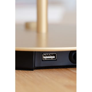 Černá LED stmívatelná stolní lampa s kovovým stínidlem (výška 41,5 cm) Asteria Table – UMAGE