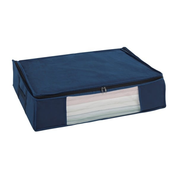 Modrý vakuový úložný box Wenko Air, 50 x 65 x 15 cm