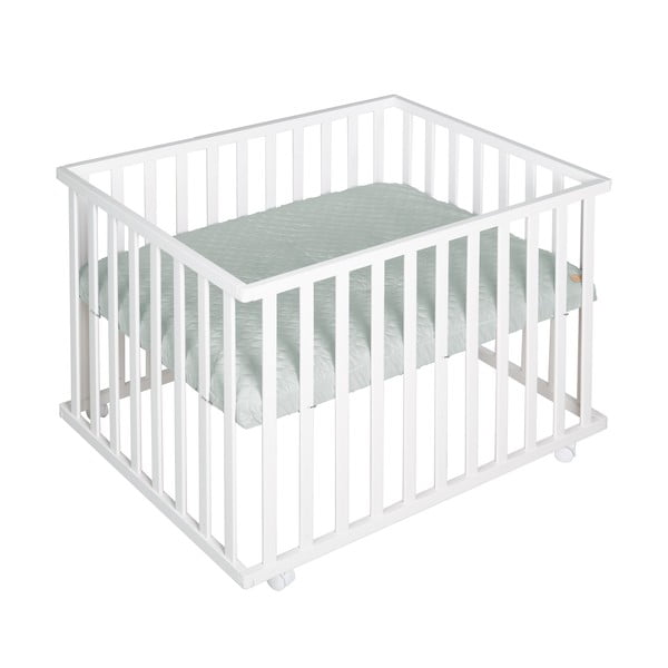 Bílá dětská ohrádka na kolečkách 100x75 cm Style – Roba