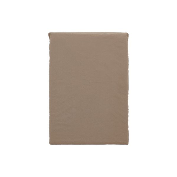 Hnědé prodloužené povlečení na jednolůžko z bavlněného perkálu 140x220 cm Crisp – Södahl-image-3