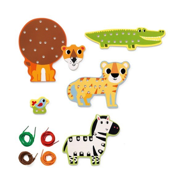 Dětská dřevěná prošívací zvířátka z jungle Djeco-image-2
