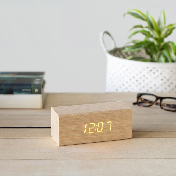 Digitální stolní budík Timber – Balvi-image-1