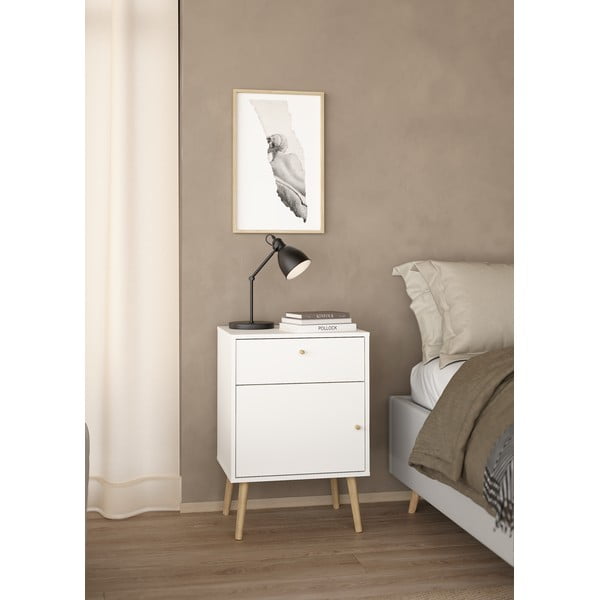 Bílý noční stolek Bodo – Tvilum-image-1