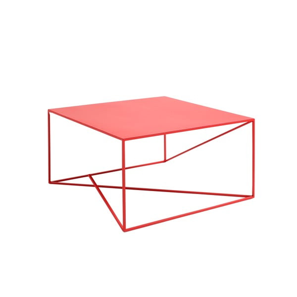 Červený konferenční stolek Custom Form Memo, šířka 80 cm